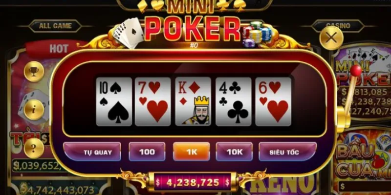 Một số loại bài và xác suất thắng trong Mini Poker