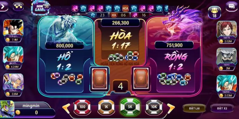 Cách tính điểm trong Rồng Hổ